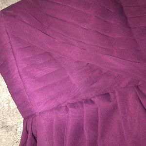 Deep dashing purple strapless dress